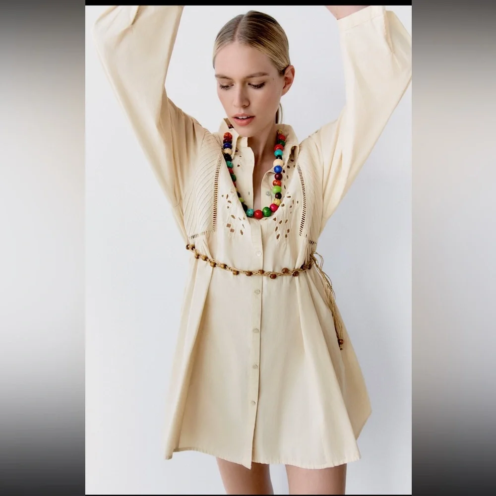 Zara Belted Shirt Dress - Picture 1 of 12